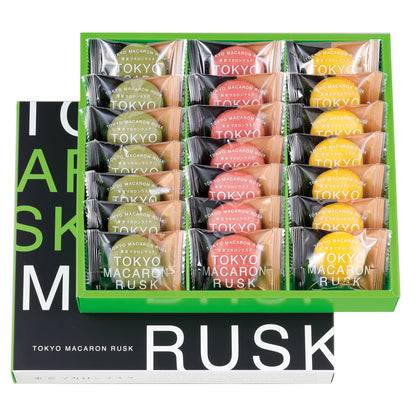 東京マカロンラスク 21個入(ストロベリー・レモン・ピスタチオ)
